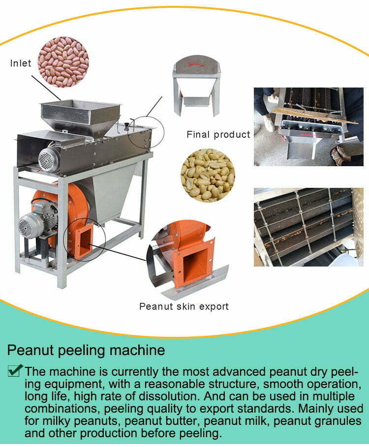 Peanut peeling machine