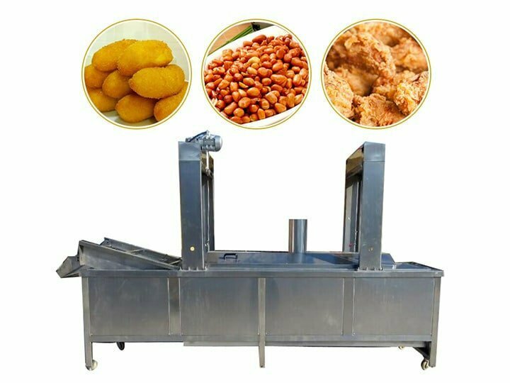 Continuous automatic snacks frying machine