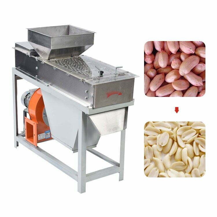 Automatic roasted peanut skin peeling machine