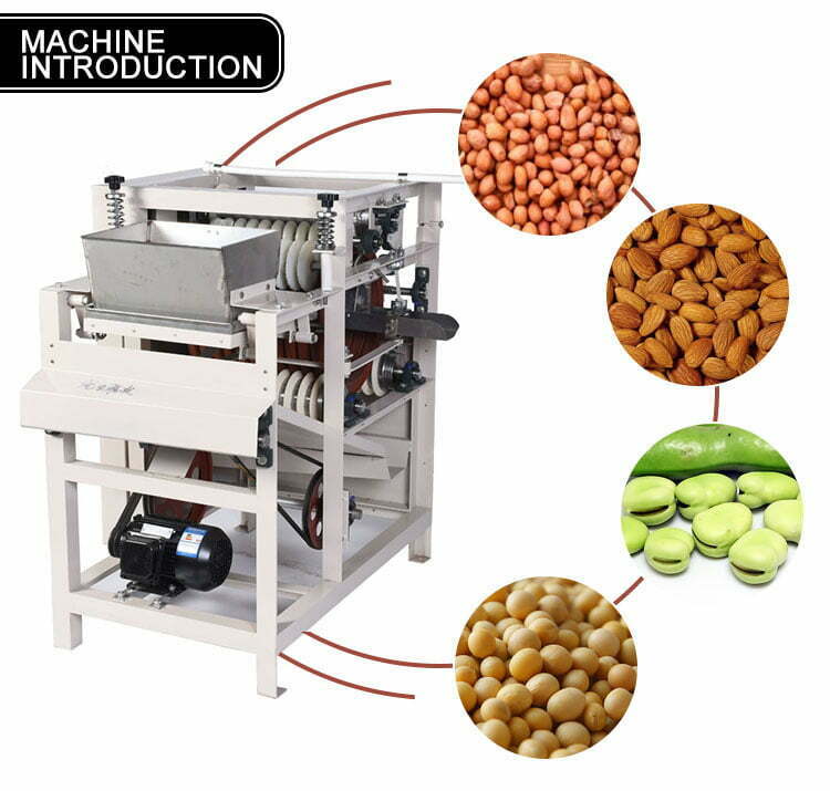 Roasted wet peanut peeling machine