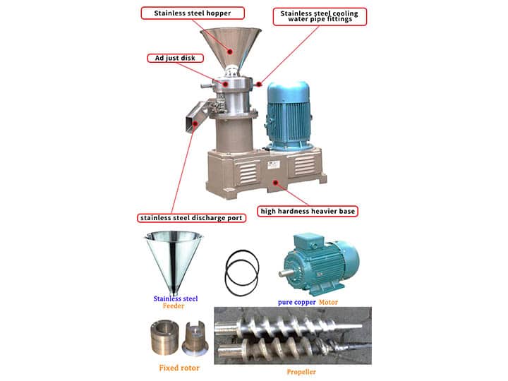 Cocoa nibs grinding machine details
